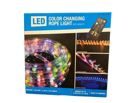 LED Color Changing Rope Light w/ Remote 18ft Length 8 Color Settings 2ft Cord - £18.49 GBP