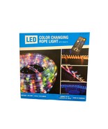 LED Color Changing Rope Light w/ Remote 18ft Length 8 Color Settings 2ft Cord - £18.33 GBP