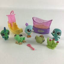 Littlest Pet Shop Figure Habitat Lot Frog Bird Turtle Dragon Octopus Hasbro - £35.52 GBP