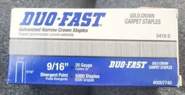 Duo Fast 5418D 9/16&quot; Staples (2) Boxes Of 5,000 Fits Carpet Pro, Enc - £22.79 GBP