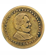 1864 CWT Lincoln and Union Patriotic Coin Very Fine Condition - $136.43 CAD