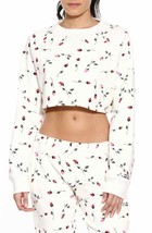 NWT Adam Selman Sport Carbon38 White Rose Cropped Sweatshirt Top XS - $70.00