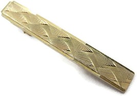 Anson Tie Clip Gold Tone Textured Wave Design Vintage - $29.69