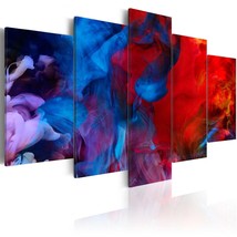Tiptophomedecor Abstract Canvas Wall Art - Dance Of Colourful Flames - Stretched - £71.92 GBP+