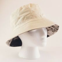 Bucket Hat Black & Cream Tie Dye Reversible Unisex 22.5" S/M Sun Hat Casual Cap image 5