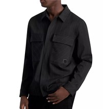 Karl Lagerfeld Paris Men&#39;s Long Sleeve Striped Twill Snap Shirt Jacket B... - £85.68 GBP
