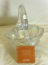 L.E Smith Iridescent Carnival Glass Basket Tag - $39.59
