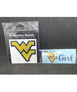 West Virginia Mountaineers color logo reflective Domed auto vinyl decal ... - $289.74 MXN