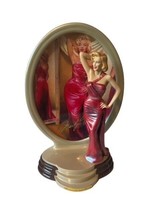 Marilyn Monroe Figurine Plate Bradford Exchange Diamonds Pearls Satin Jewel Vtg - $158.35