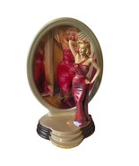 Marilyn Monroe Figurine Plate Bradford Exchange Diamonds Pearls Satin Je... - £124.56 GBP