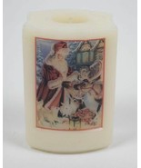 DONA GELSINGER CHRISTMAS SANTA REINDEER CANDLE GLOWING ART WHEN LIT HOLI... - €15,81 EUR