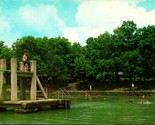Vtg Postcard Arkansas AR - Swimming Pool, at Devil&#39;s Den State Park UNP M13 - $3.51
