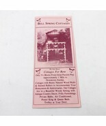 Bell Spring Cottages Brochure 1990&#39;s Eureka Springs Arkansas - $9.38 CAD