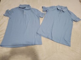 Old navy large 10/12 blue short sleeve polo set of 2 - $9.00