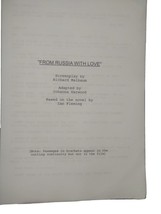 From Russia with Love Movie Script Reprint Full Screenplay Full Script 1963 - £17.99 GBP