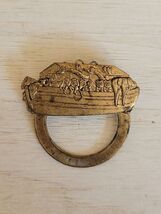 Vintage Noah&#39;s Ark Brass 1970 Pin Brooch - $27.14