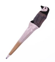 Penguin Wooden Pen Hand Carved Wood Ballpoint Hand Made Handcrafted V41 - $7.95