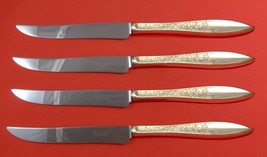 White Paisley by Gorham Sterling Silver Steak Knife Set 4pc Texas Sized ... - £229.25 GBP