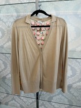 AKRIS PUNTO Tan Button Front Long Sleeve Cardigan Sz 10 $695 - £236.46 GBP