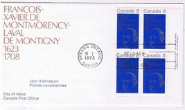 Canada First Day Cover Francois Xavier Montmorency Laval De Montigny Block 4 - £1.75 GBP
