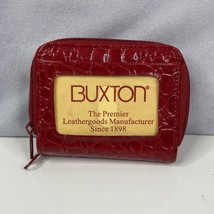 Mini Buxton Wine Maroon Red Leather Card Case Wallet - £9.54 GBP