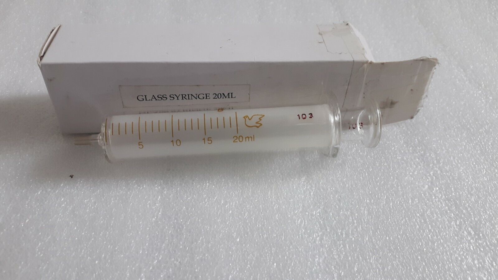 Glass syringe 20ML injector reusable for adhesive dispenser medical lab - $5.49
