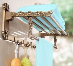 Towel Rack for Bathroom antique style Folding Stand, Hanger for Home 2 feet - £82.46 GBP