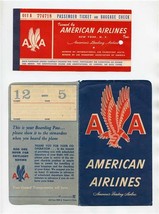 American Airlines 1950&#39;s Ticket Jacket and Ticket El Paso to Philadelphia  - £29.81 GBP