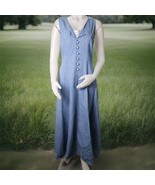 Vintage Denim Maxi Dress Womens 9 70s Jody of California Blue Laced Back... - €68,62 EUR
