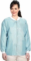 Disposable Lab Jacket, 32&quot; Long Sky Blue X-Large - Pack of 100, SMS 50 gsm - $352.97