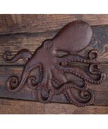 Cast Iron Nautical Marine Deep Sea Octopus Wall Decor Plaque Coastal Oce... - $418.36 MXN