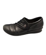 Clarks Hope Roxanne Loafers Womens Sz 8 Black Leather Round Toe Comfort ... - $529.83 MXN