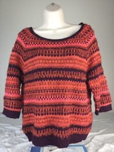 Ann Taylor Loft Small Coral Orange Burgundy Sweater NEW $59 - £18.59 GBP