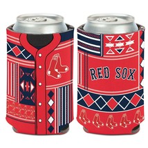 BOSTON RED SOX 2 SIDED COLOR BLOCK CAN COOLER/KOOZIE NEW AND OFFICIALLY ... - £4.63 GBP