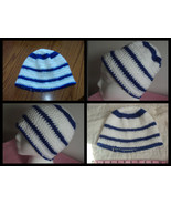 BLUE/WHITE GLITTER YARN ADULT HAT  HAND MADE NEW UNISEX MAN WOMAN COLTS ... - $12.00