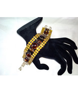 Juliana Crystal Rhinestone Bracelet Vintage Amber Marquis Cabochons Yell... - £76.73 GBP