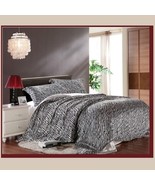Silk Zebra Duvet Cover 4 Pc Bed Set King Queen Full Top Sheet &amp; 2 Pillow... - £112.55 GBP+