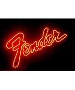 Fender Guitar Dealer Music Neon Light Sign 15&#39;&#39; x 10&#39;&#39; - £390.13 GBP