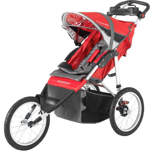 Schwinn Fixed Wheel Jogging Stroller Buggy Folding Toddler RED - $212.84