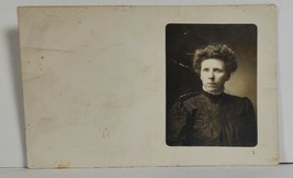 Rppc Victorian Woman &quot;Minnie&quot; Of Wahoo Nebraska Portrait Real Photo Postcard N18 - £7.79 GBP