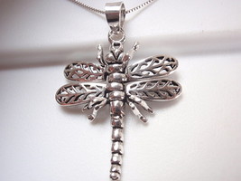 Dragonfly Double Winged Pendant 925 Sterling Silver Corona Sun Jewelry - £11.26 GBP