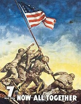 Desperate Enterprises War Bonds - Iwo Jima Tin Sign, 12.5&quot; W x 16&quot; H - £13.18 GBP