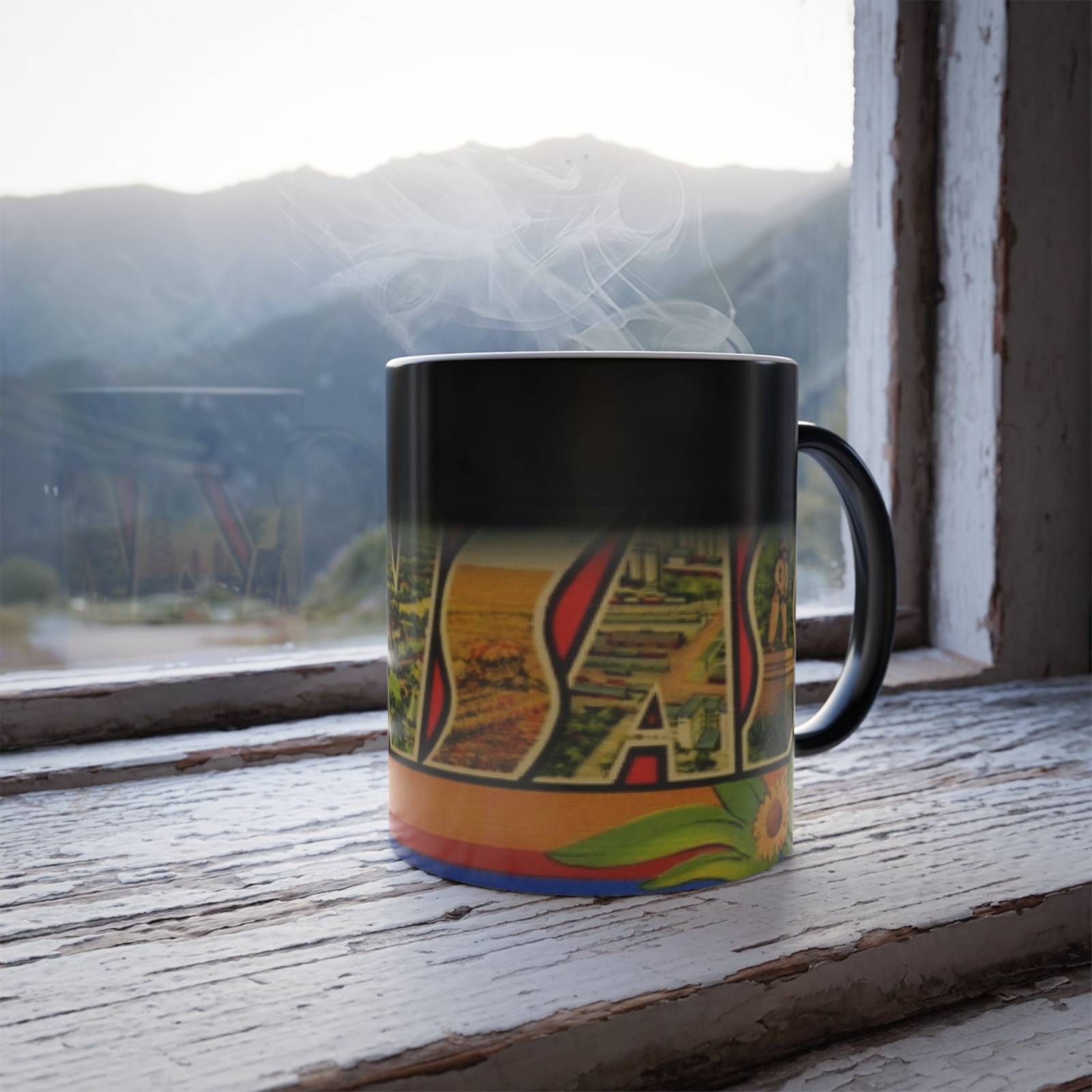 Primary image for Color Changing! Greetings From Kansas ThermoH Morphin Ceramic Coffee Mug - Heat 