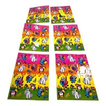 Vintage Big Lot 6 sheets Halloween Lisa Frank stickers PANDA GHOSTS S256... - $93.49