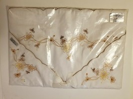 Vintage Heritage Cotton Embroidered Sheet PillowCase Double Size 80&quot; x 100&quot;  NEW - £35.01 GBP