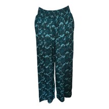 Band of the Free Elise Teal Floral Boho High Waist Wide Leg Pants Sz Sma... - £19.80 GBP