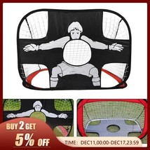 Foldable Football Goal Nylon Soccer Goal Kids Adults Target Net Training - £29.19 GBP