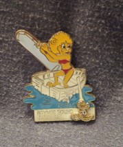 Vintage Lions Club Pin -- The Fishing Lioness - £12.85 GBP