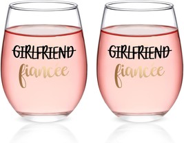 Fiancee and Fiancee 17 oz Wine Glasses Engagement Gifts for Couples Her ... - £31.09 GBP