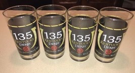 Set of 4 Official Kentucky Derby Glasses 2009 / 135th Running New 5.25&quot; ... - £19.65 GBP